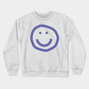 Very Peri Periwinkle Blue Line Minimal Smiley Face Color of the Year 2022 Crewneck Sweatshirt